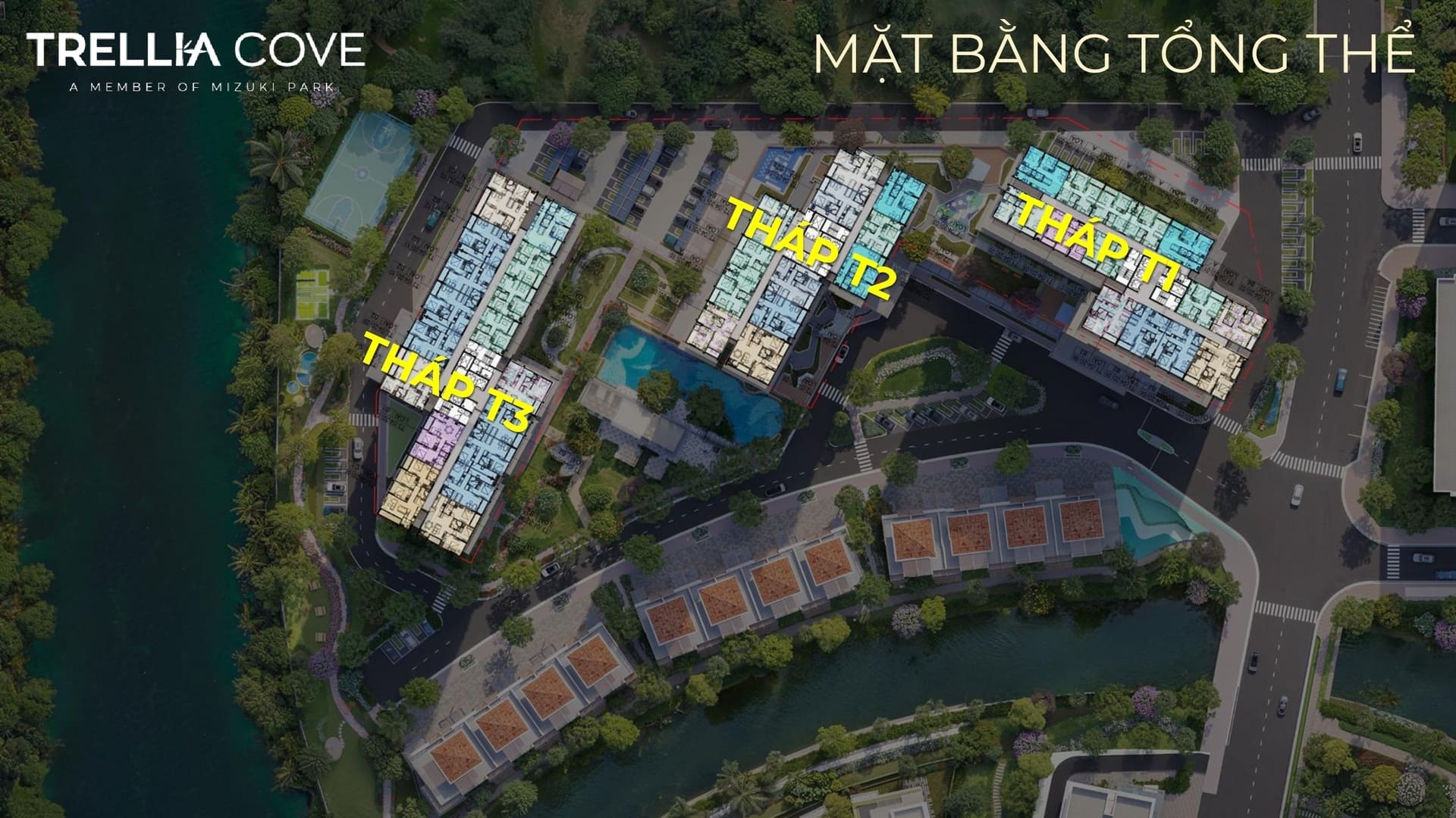 Mặt bằng tổng thể Trellia Cove — Mizuki Park
