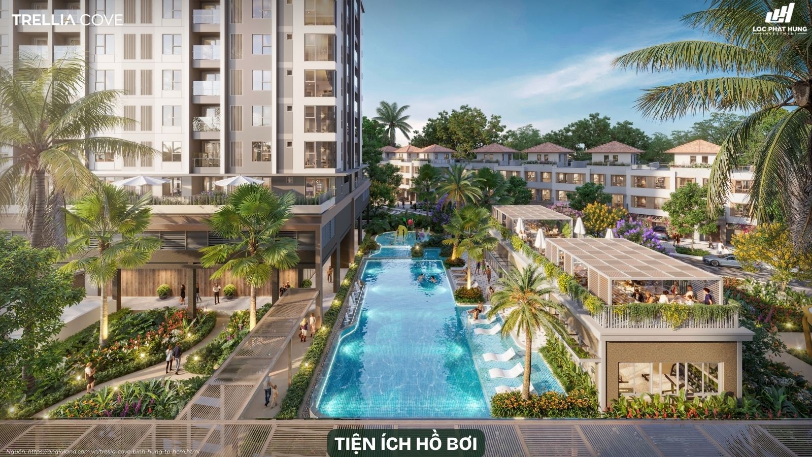 Hồ bơi tràn bờ riêng biệt